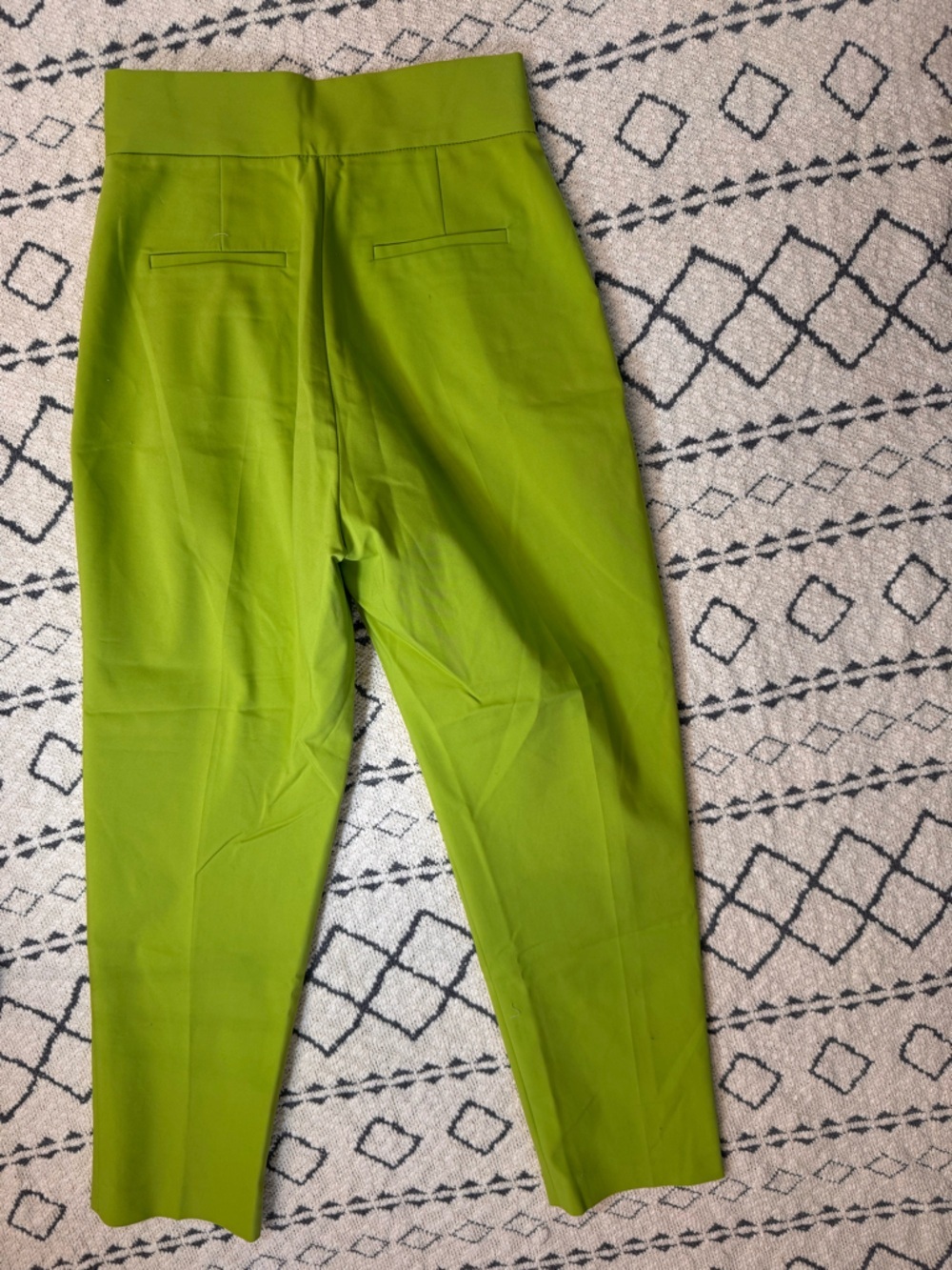 Liu Jo Lime Green Pleated High-Waist Trousers - Picture 4 of 5